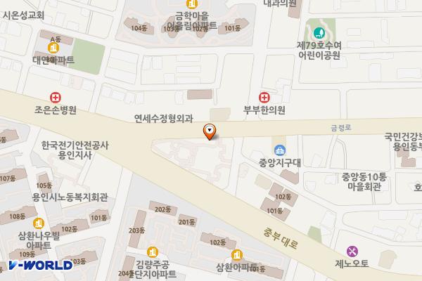 통일공원 공중화장실 위치 지도 — 경기도 용인시 처인구 금령로 10