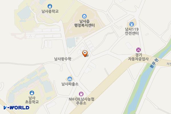 용인남사우체국 개방화장실 위치 지도 — 경기도 용인시 처인구 남사읍 처인성로185번길 23, 남사우체국