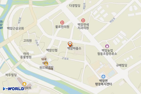용인동부경찰서 백암파출소 개방화장실 위치 지도 — 경기도 용인시 처인구 백암면 백암로201번길 9, 백암파출소