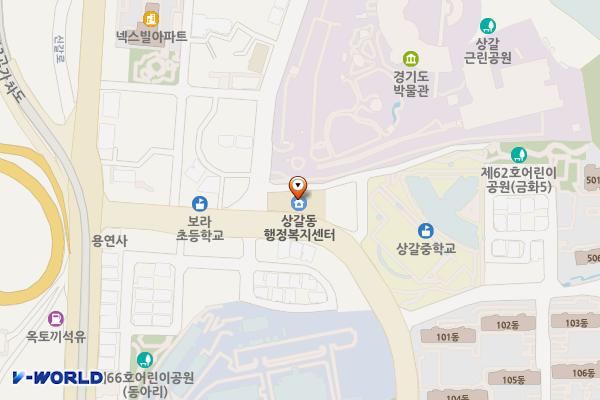 상갈동 행정복지센터 개방화장실 위치 지도 — 경기도 용인시 기흥구 상갈로 2