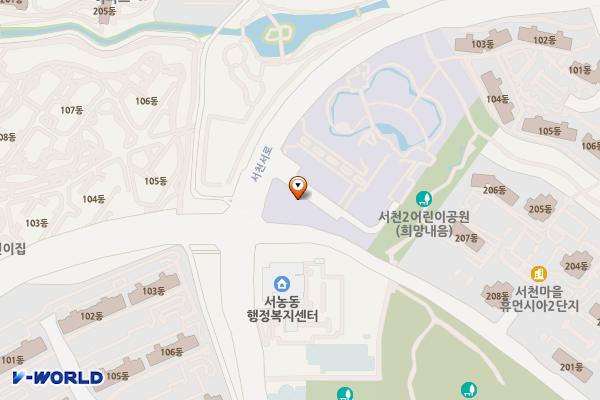 서천레스피아 공원 공중화장실 위치 지도 — 경기도 용인시 기흥구 서천서로 65 (서천동)