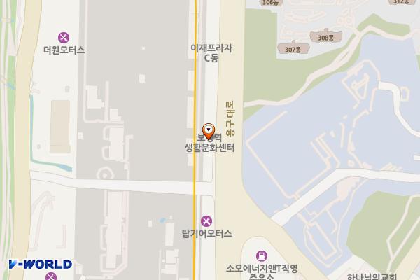 용인문화재단 보정역생활문화센터 개방화장실 위치 지도 — 경기도 용인시 기흥구 용구대로 2585, 보정역사 (보정동)