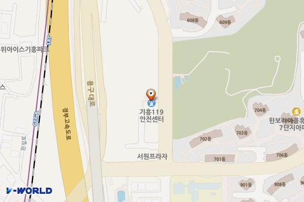 기흥119안전센터 개방화장실 위치 지도 — 경기도 용인시 기흥구 한보라1로 128 (공세동)