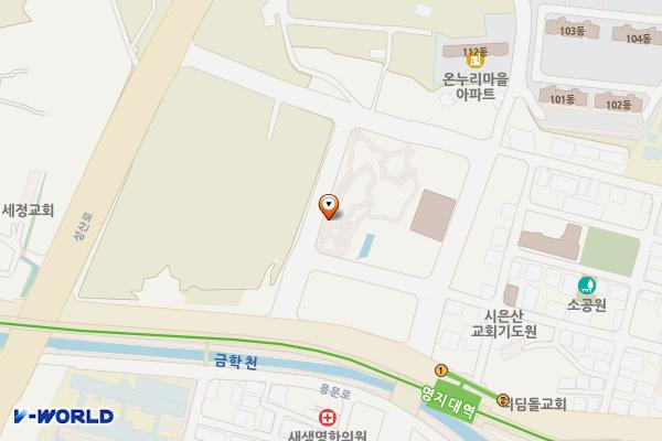 신대문화공원 공중화장실 위치 지도 — 경기도 용인시 처인구 금학로235번길 7 (역북동)