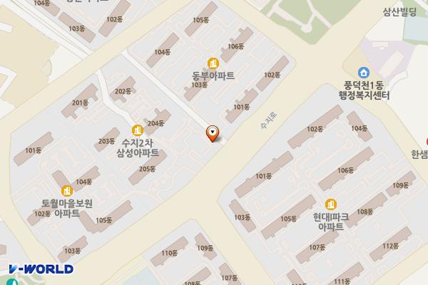 도장골어린이공원 공중화장실 위치 지도 — 경기도 용인시 수지구 수지로 321 (풍덕천동)