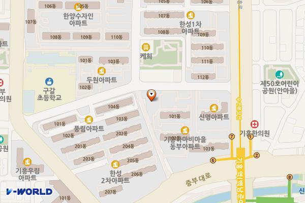 구갈다목적복지회관 개방화장실 위치 지도 — 경기도 용인시 기흥구 구갈로28번길 24