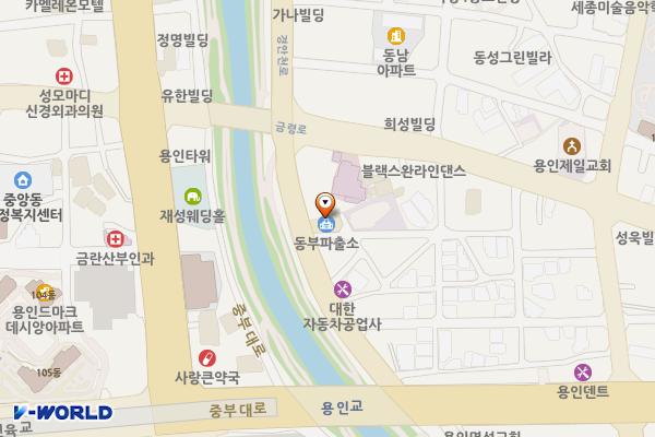 용인동부경찰서 동부파출소 개방화장실 위치 지도 — 경기도 용인시 처인구 경안천로 16, 동부파출소 (마평동)