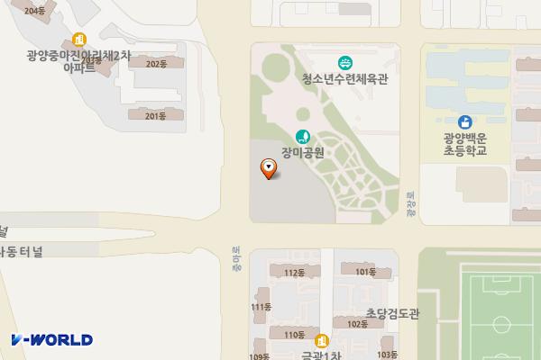 중동 1660 위치 지도 — 전남광주통합특별시 광양시 중동 1660