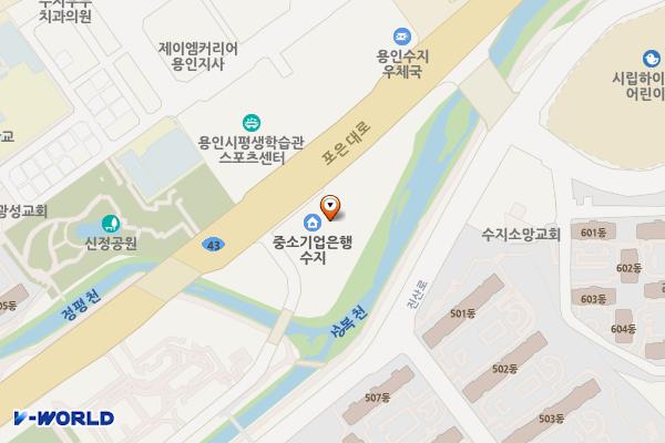 수지샤르망오피스텔 B구역 개방화장실 위치 지도 — 경기도 용인시 수지구 포은대로 410