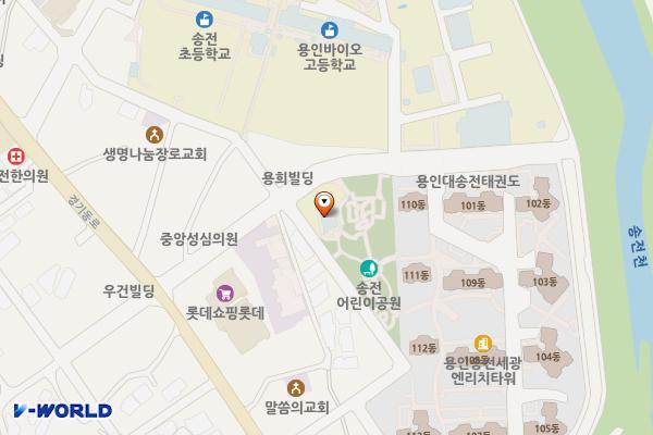 이동꿈틀도서관 개방화장실 위치 지도 — 경기도 용인시 처인구 이동읍 경기동로705번길 16
