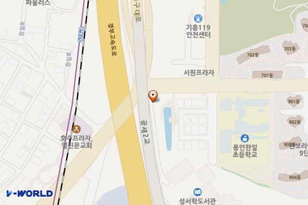 기흥동족구장 공중화장실 위치 지도 — 경기도 용인시 기흥구 한보라2로 197-1 (공세동)