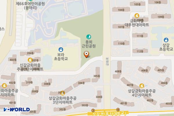 용뫼근린공원 공중화장실 위치 지도 — 경기도 용인시 기흥구 금화로11번길 39 (상갈동)