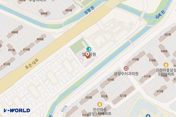 임진어린이공원 공중화장실 위치 지도 — 경기도 용인시 수지구 진산로11번길 29-1, 임진어린이공원 (풍덕천동)