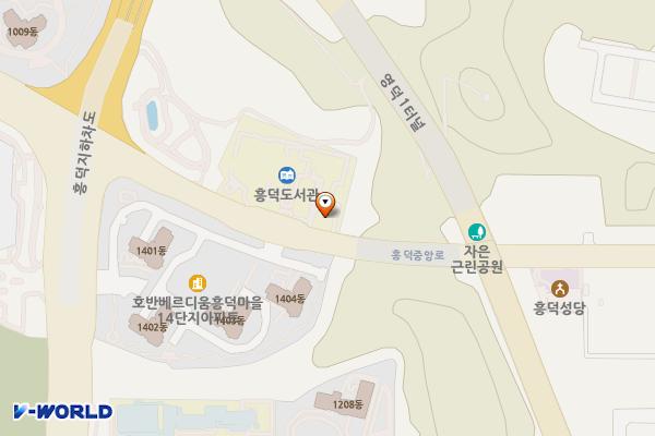 자은근린공원 공중화장실 위치 지도 — 경기도 용인시 기흥구 흥덕중앙로 161 (영덕동)