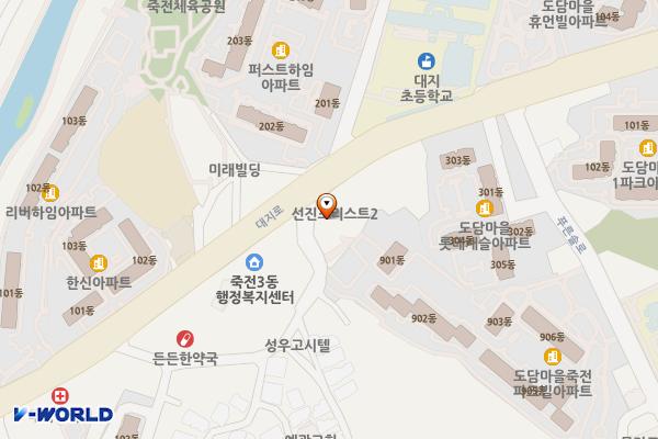선진포리스트(나동) 개방화장실 위치 지도 — 경기도 용인시 수지구 대지로 58