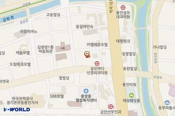 용인중앙동우체국 개방화장실 위치 지도 — 경기도 용인시 처인구 금령로 101, 용인중앙동우체국 (김량장동)