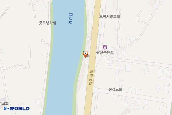 경안천 왕산리 공중화장실 위치 지도 — 경기도 용인시 처인구 모현읍 백옥대로 2441