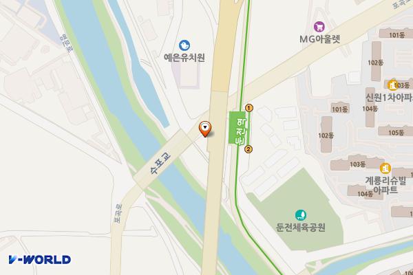 둔전역 버스정류장 공중화장실 위치 지도 — 경기도 용인시 처인구 포곡읍 포곡로 64