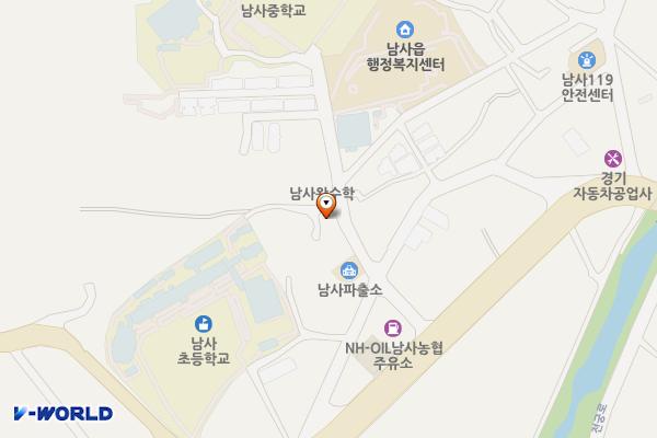 용인동부경찰서 남사파출소 개방화장실 위치 지도 — 경기도 용인시 처인구 남사읍 내기로 13