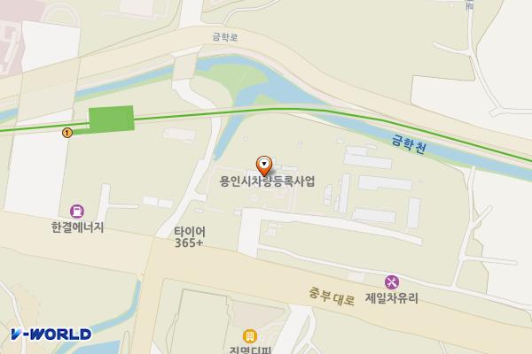 가상현실스포츠센터 개방화장실 위치 지도 — 경기도 용인시 처인구 중부대로 1217