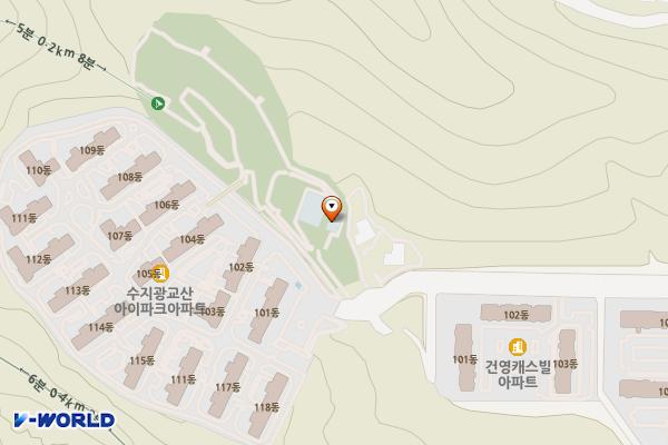 토월체육공원 공중화장실 위치 지도 — 경기도 용인시 수지구 수풍로23번길 36 (풍덕천동)