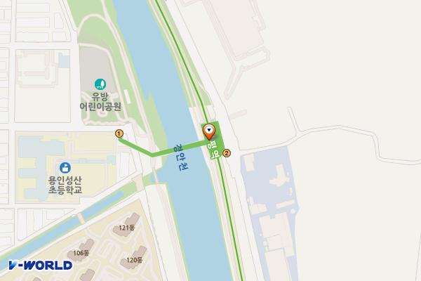 용인경전철 보평역 개방화장실 위치 지도 — 경기도 용인시 처인구 경안천로 313, 보평역 (유방동)