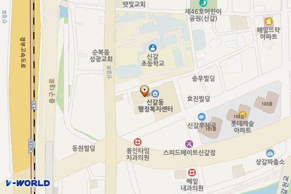 신갈동 행정복지센터 개방화장실 위치 지도 — 경기도 용인시 기흥구 신갈로58번길 11 (신갈동, 신갈동주민센터및기흥구보건소)