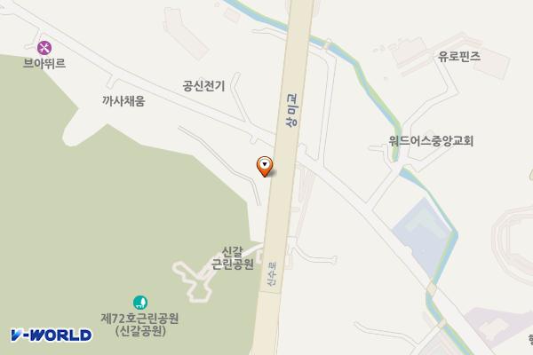기흥배드민턴장 공중화장실 위치 지도 — 경기도 용인시 기흥구 신정로41번길 59