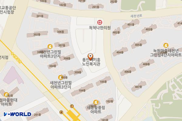 용인시 기흥노인복지관 개방화장실 위치 지도 — 경기도 용인시 기흥구 산양로 71 (신갈동)