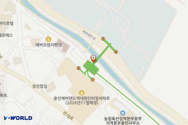 용인경전철 전대, 에버랜드역 개방화장실 위치 지도 — 경기도 용인시 처인구 포곡읍 에버랜드로 143, 전대.에버랜드역