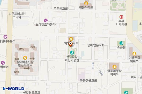 신갈중앙어린이공원 위치 지도 — 경기도 용인시 기흥구 신구로43번길 12-10 (신갈동)