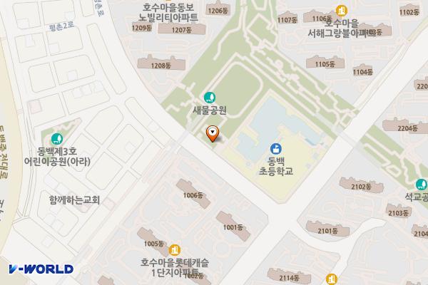 새물근린공원 공중화장실 위치 지도 — 경기도 용인시 기흥구 동백평촌로 63 (동백동)