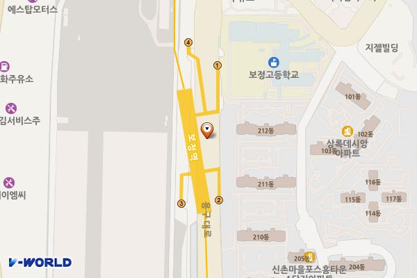 보정역 개방화장실 위치 지도 — 경기도 용인시 기흥구 용구대로 2560(보정동, 보정역)