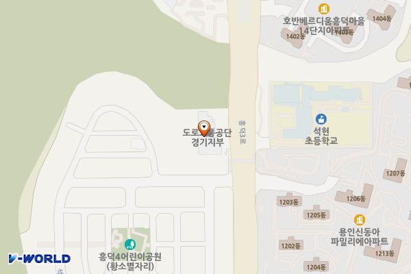 한국도로교통공단 경기도지부 개방화장실 위치 지도 — 경기도 용인시 기흥구 흥덕3로 41, 도로교통공단경기도지부 (영덕동)