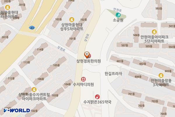거묵프라자 개방화장실 위치 지도 — 경기도 용인시 수지구 만현로 100