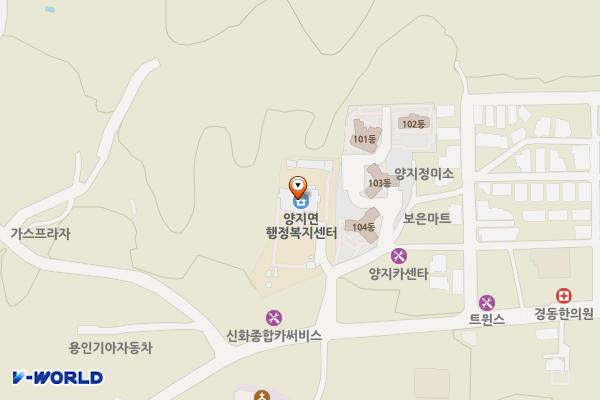 양지보건지소 개방화장실 위치 지도 — 경기도 용인시 처인구 양지면 양지로105번길 5