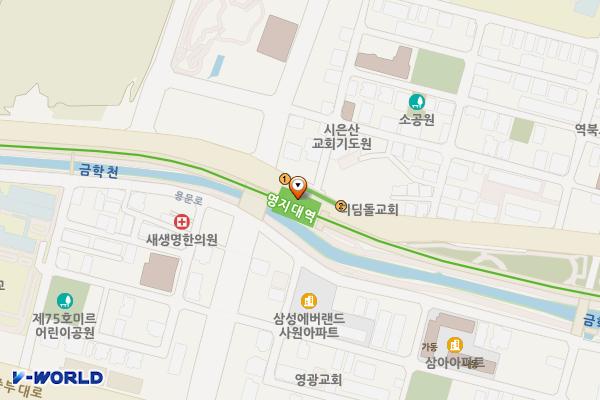 용인경전철 명지대역 개방화장실 위치 지도 — 경기도 용인시 처인구 금학로 241, 명지대역 (역북동)