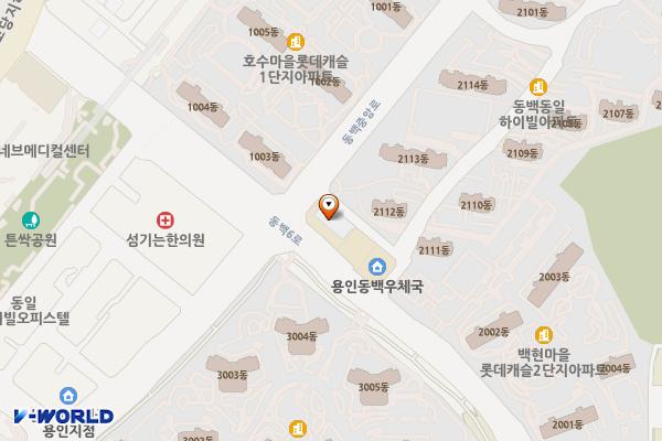 동백119안전센터 개방화장실 위치 지도 — 경기도 용인시 기흥구 동백6로 33, 용인소방서 동백119 (중동)