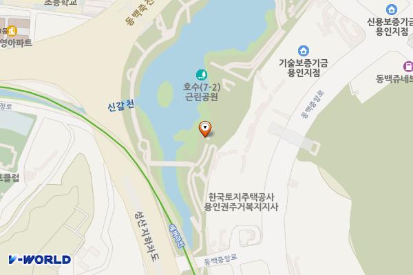 동백호수공원(광장) 공중화장실 위치 지도 — 경기도 용인시 기흥구 동백중앙로 235 (중동)