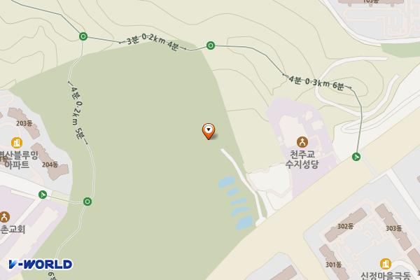 수지생태공원 공중화장실 위치 지도 — 경기도 용인시 수지구 수지로 253, 수지생태공원비지터센터 (신봉동)