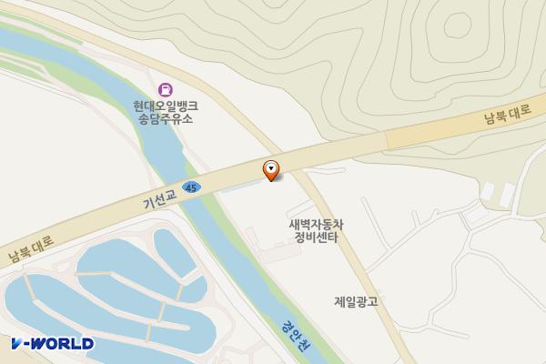 처인배드민턴장 공중화장실 위치 지도 — 경기도 용인시 처인구 동부로 136