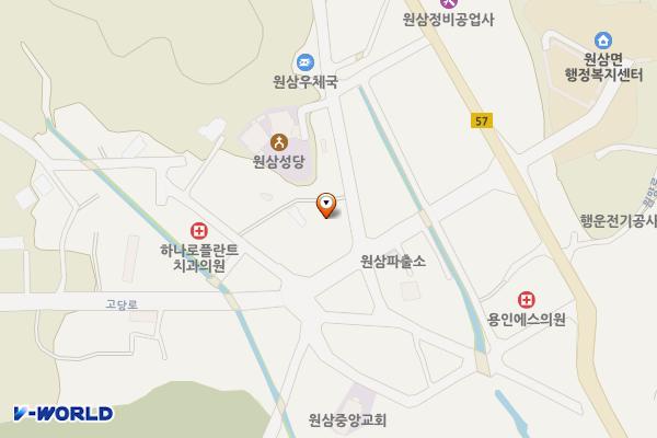 원삼면 이음센터 개방화장실 위치 지도 — 경기도 용인시 처인구 원삼면 고당로16번길 3