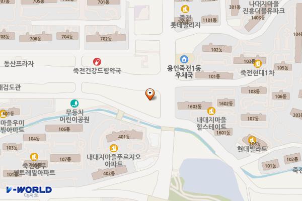 신주프라자 개방화장실 위치 지도 — 경기도 용인시 수지구 현암로 164 (죽전동, 신주프라자)