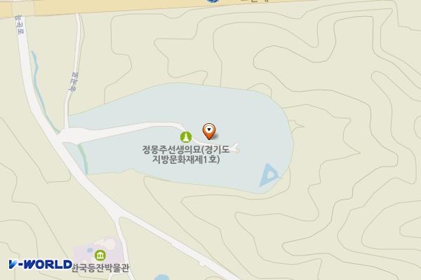 포은선생묘역 개방화장실 위치 지도 — 경기도 용인시 처인구 모현읍 능곡로 45, 영일정씨제각