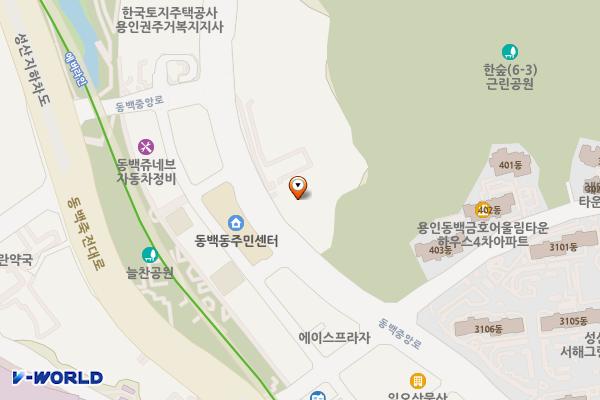 동백2동 행정복지센터 개방화장실 위치 지도 — 경기도 용인시 기흥구 동백중앙로 214