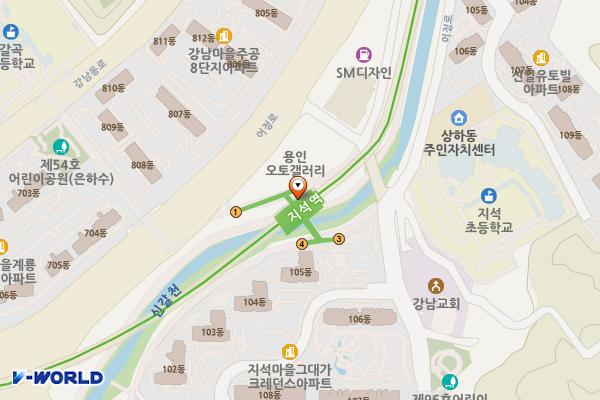 용인경전철 지석역 개방화장실 위치 지도 — 경기도 용인시 기흥구 어정로 28, 지석역 (상하동)