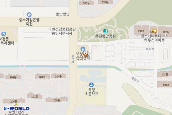 용인보정동우체국 개방화장실 위치 지도 — 경기도 용인시 기흥구 죽현로 47, 보정우체국 (보정동)