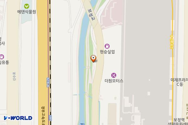 탄천 복지관삼거리 공중화장실 위치 지도 — 경기도 용인시 기흥구 용구대로2469번길 125 (보정동)