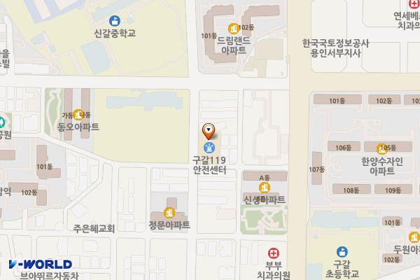 구갈119안전센터 개방화장실 위치 지도 — 경기도 용인시 기흥구 신구로 74, 구갈119안전센터 (구갈동)