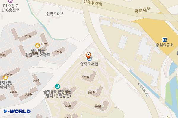영덕도서관 개방화장실 위치 지도 — 경기도 용인시 기흥구 덕영대로2077번길 7 (영덕동)